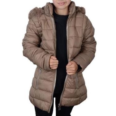 Imagem de Jaqueta Infantil Feminina Facinelli Pixe Love Peluciada Marrom Cacau - 840029-Feminino