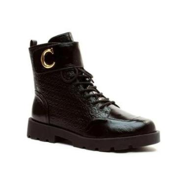 Imagem de Coturno em Couro Relevo Preto Cecconello-Feminino