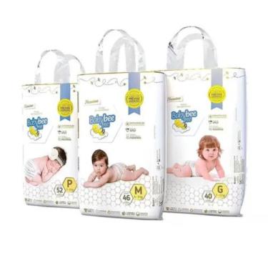 Imagem de Fraldas descartável baby bee free  a proteção que seu bebe merece, G