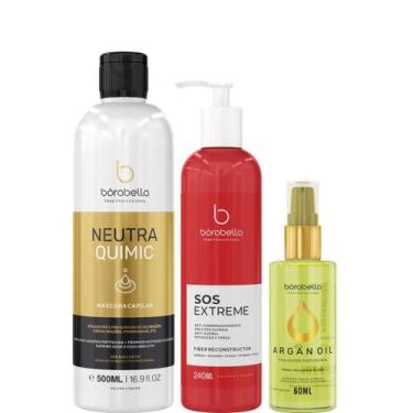 Imagem de Borabella NeutraQuimic 500ml + SOS 240ml + Óleo Argan 60ml