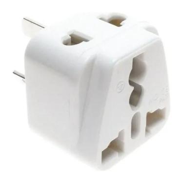 Imagem de Adaptador Universal Argentina Plug Tomada 100~250 10a/20a - Branco - D
