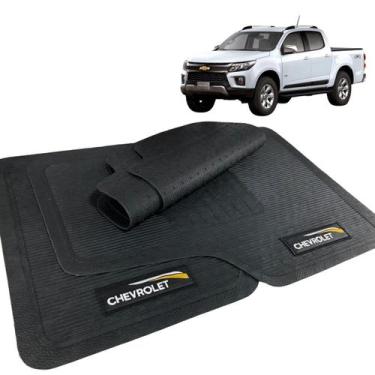 Imagem de Jogo Tapete S10 2020 2021 2022 2023 Borracha com Logo - CHEVROLET