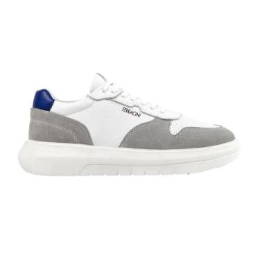 Imagem de Sapatenis ferracini easy ref 8287-695 masculino, 39, Branco, Cinza