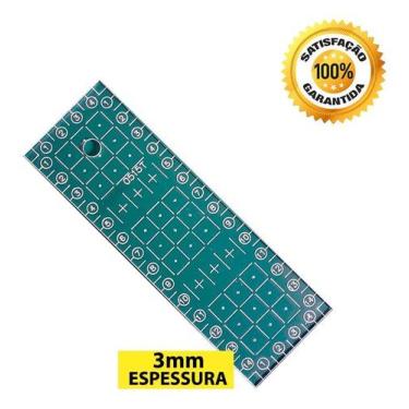 Imagem de Régua Corte 05x15cm Gravada A Laser Patchwork Cartonagem. - LAPIDARE