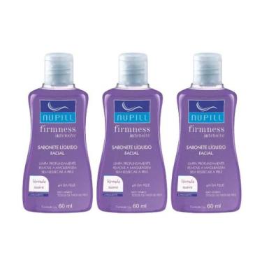 Imagem de Kit 3 Sabonetes Líquido Limpeza Facial Skincare Nupill 60ml Mini  p/ V