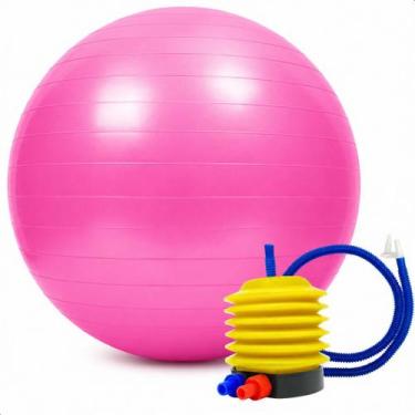 Imagem de Bola Pilates Yoga 55cm Antiestouro Com Bomba Fitness Fisioterapia Acad