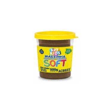 Imagem de Massinha de Modelar Soft Acrilex 500g, Amarelo pêssego