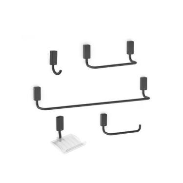 Imagem de Kit Acessorios 5 Pecas New One 56,5cm x 19,2cm x 5,5cm Preto/Matte Bla