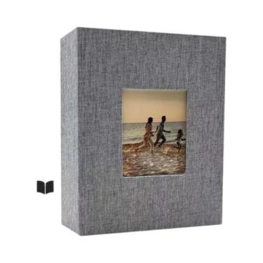 Imagem de Álbum De Fotos Grande Em Linho Com 200, 300, 600 Bolsos Para Fotos 4x6