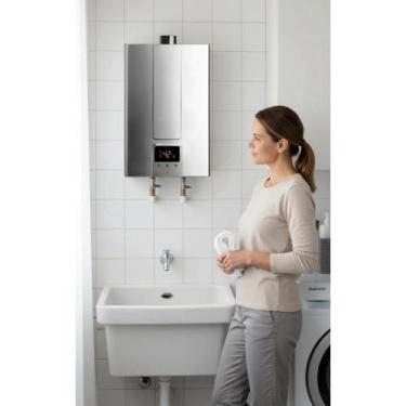 Imagem de 2x Aquecedor Gás Digital Inox 15L GN  Banho Quente Contínuo - Congratu