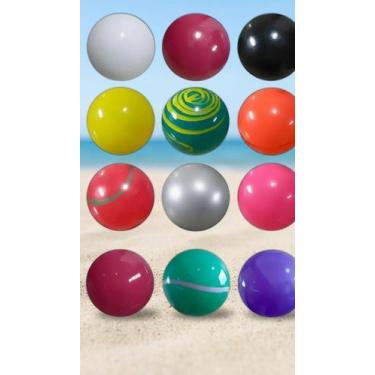 Imagem de Kit 5 Bolas de Praia Infláveis Vinil 40cm Coloridas - Congratulations 