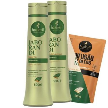 Imagem de Kit Jaborandi Shampoo Condicionador 500ml Haskell