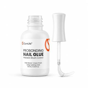Imagem de Cola para Unhas CurvLife ProBonding 10ml com Aplicador de Pincel de Pr