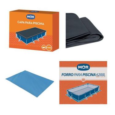 Imagem de Kit Capa + Forro Para Piscina Premium 6200 Litros - Mor
