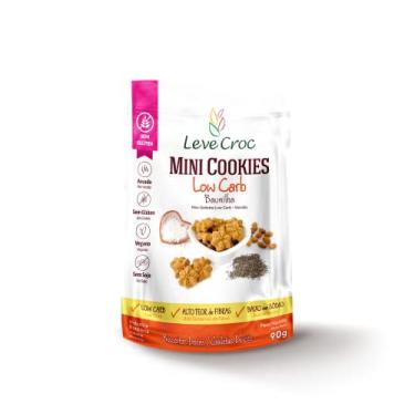 Imagem de Mini Cookies Low Carb Baunilha 90g - Leve Croc - Sem Glúten