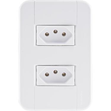 Imagem de Conj 4x2 2 Tomadas 2p+t 20 A 250 V Tramontina Tablet Branco