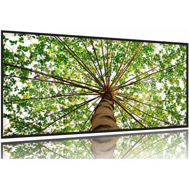 Imagem de Quadro Árvore Folhagem Verde Para Sala Hall 130x60 Moldura Preta 2x2