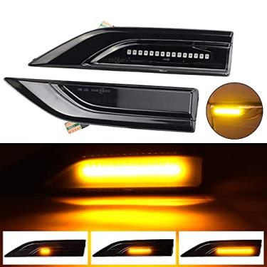Imagem de 2 peças de luz de seta dinâmico LED indicador lateral piscante para Volkswagen VW Transporter T6 Multivan Caddy MK4 2016 2017 2018 2019 (limpo)