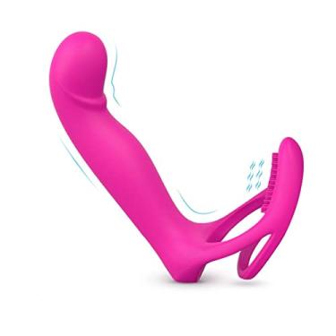 Imagem de Vibrador Dupla Penetração Para Casais Massageador Adulto Brinquedos Sexuais 9 Frequências Eróticas Zatla (Rosa)