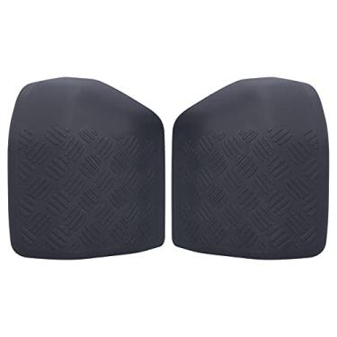 Imagem de Capa de espelho retrovisor de carro 2 peças ABS preto proteção anti-riscos capas de espelho lateral do carro capa de espelho de asa apta para terra para Rover 2020-2021 acabamento do espelho