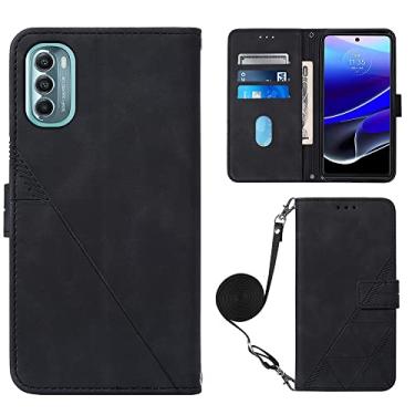 Imagem de For Motorola Moto G 5G 2022 Crossbody 3D Embossed Flip Leather Phone Case