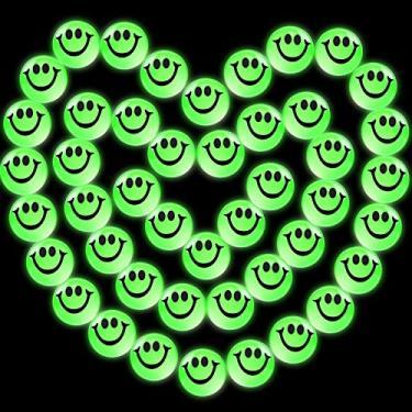 Imagem de 45 peças de bolas que brilham no escuro com sorriso, mini bolas de salto alto de 1 polegada para crianças adolescentes, namorados brilhantes, lembrancinhas de festa de aniversário de Natal e enchiment