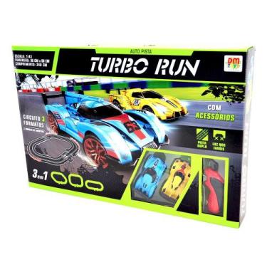 Imagem de Autorama Auto Pista Turbo Run Circuito 3 Formatos Dmtoys - Dm Toys