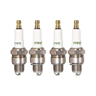 Imagem de Substituição de vela de ignição PK4 TORCH E7RTC para vela de ignição NGK 7022 BPR6HS 6422 BPR7HS, para Toro 121-4199, para CHAMPION RL82YC QL82YC, para vela de ignição DENSO W22FPR-U, para BOSCH