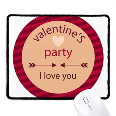 Imagem de Mousepad de coração com borda costurada para festa dos namorados I Love You Arrow