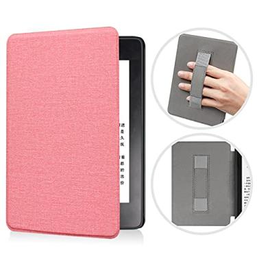 Imagem de CCOO Capa com alça de mão para Kindle Paperwhite antes de 2018 E-Reader, capa de tecido ultrafino com função de despertar/hibernar automática, adequada apenas para modelos DP75SDI ou EY21, rosa