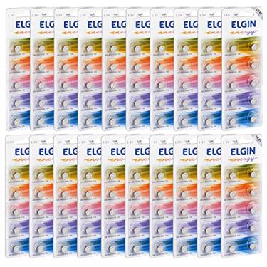 Imagem de 200 Pilhas Baterias LR41 192 Alcalina Elgin 20 Cartelas C/ 10 Unidades