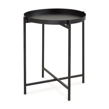 Imagem de Mesa Lateral Pop Redonda Preta - 43x38cm