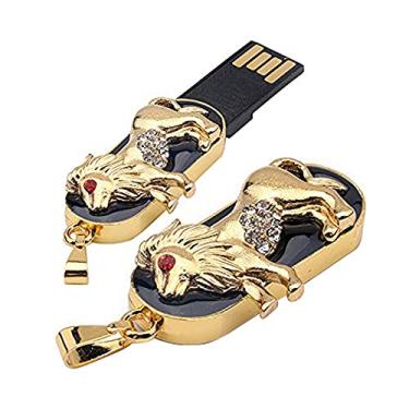 Imagem de Pen Drive USB 32GB Metal Doze Constelações Forma USB 2.0 Stick USB Memory Stick Data Storage PenDrive Pen Drives Flash Drive USB Disco U Stick Pen Drive (Leo)