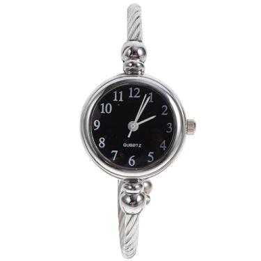 Imagem de NICERIO Relógio feminino de quartzo – Relógio de pulso criativo com pulseira de arame para mulheres, Imagem 1, 20*2.4cm, Movimento de quartzo