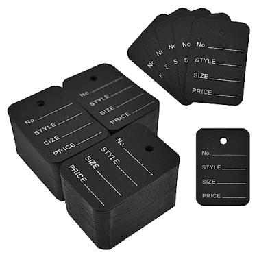 Imagem de Renashed 1000 etiquetas de preço etiquetas de marcação de mercadorias etiquetas de preço de roupas etiquetas de roupas etiquetas de cupons de preço perfuradas (preto)