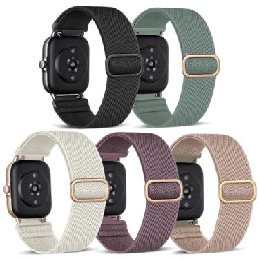 Imagem de ViCRiOR Pulseira de Relógio de Nylon Elástico para Amazfit GTS/GTR/Bip, Pulseira Trançada Elástica Compatível Com Diversos Modelos, Feminino
