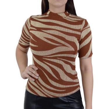 Imagem de Blusa Feminina Seiki Mc Canelada Marrom - 431294