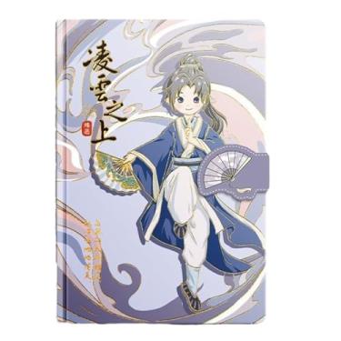 Imagem de Joucien Caderno portátil com fivela magnética grossa A5 para memória de exame de admissão de pós-graduação manual de fivela magnética de estudante - azul (32K/112 folhas)