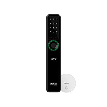 Imagem de Fechadura Smart de Embutir sem Maçaneta + Hub Compatível com Alexa Intelbras IFR 7001+ Preto