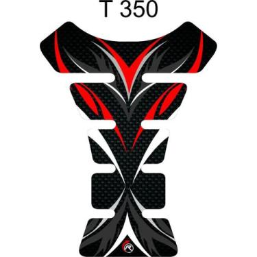 Imagem de Protetor De Tanque Adesivo Tankpad T350 Preto Vermelho - Resitank