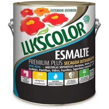 Imagem de Tinta Esmalte Sintético Base Água 3,6l Lukscolor Cores Galão (Algodão Egípcio)