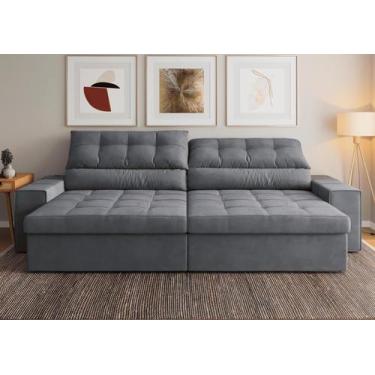 Imagem de Sofá Medelín 2,75m (L) com Carregador USB Retrátil e Reclinável - Cial