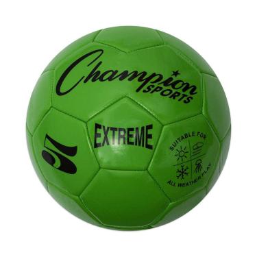 Imagem de Champion Sports Bola de futebol Extreme Series, regulamento tamanho 5 – bolas padrão universitárias, profissionais e de liga – para todos os climas, toque macio, retenção máxima de ar – para adultos, adolescentes, verde