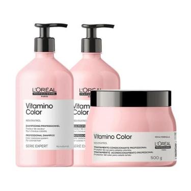 Imagem de Kit L'Oréal Pro Serie Exp Vitamino Color - Sh E Cond E Másc - Loreal P