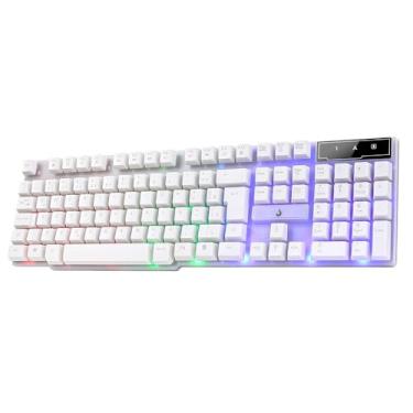 Imagem de Teclado Gamer Semi - Mecânico Rise Mode G1 Rgb Ptbr (Branco)