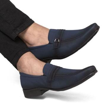 Imagem de Sapato Social Mocassim Masculino Moderno em Couro com Elástico Sanlore