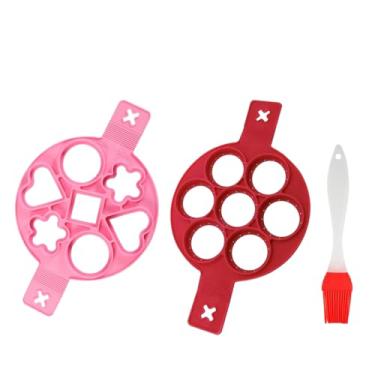 Imagem de Molde de panqueca de silicone Flip N Cook - reutilizável, anéis de ovo perfeitos para fritar ovos, anel de muffin inglês, máquina de panqueca 2 peças