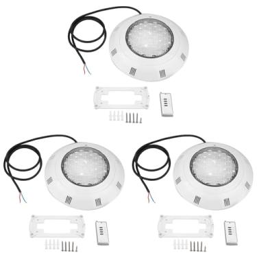 Imagem de 3 Unidades 30W 300 LED RGB Natação Subaquática Multicolorida Piscina Luz Brilhante Com Controle Remoto Lâmpada Cheia à Prova D'água Compatível Com Piscinas de água Salgada