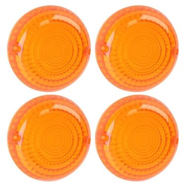 Imagem de H RUO 4 peças Âmbar seta tampa de lente frontal traseira compatível com Yamaha V-Star V-Max Virago 250 650 750 Road Royal Star