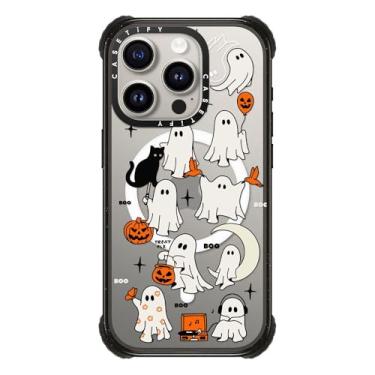 Imagem de CASETiFY Capa Ultra Impact para iPhone 15 Pro [Forte Fina/3,5 m 5X Militray Grade Proteção contra Quedas/Compatível com Magsafe] - Boo Things - Preto Transparente